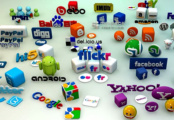 Social Media 3D Icons and Logos