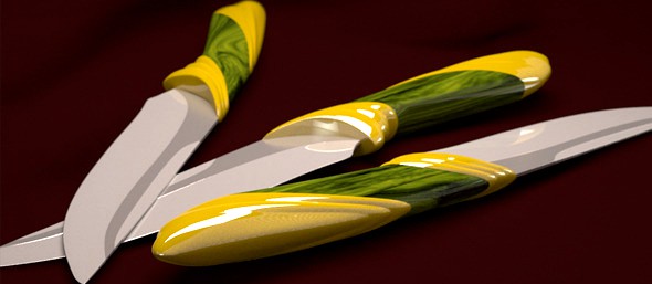 High Poly Steel Hunting Knife