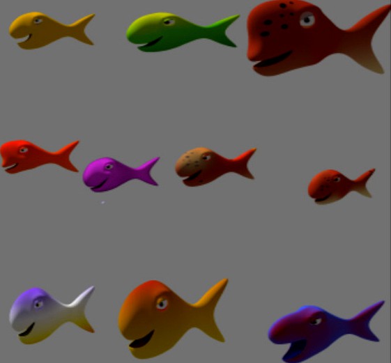 3d fish