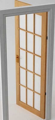 Door Balmoral 15Lite Clear Glazed Knotty Pine686mm