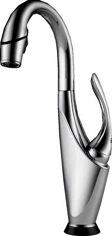 Vuelo Chrome Single Handle Bar/Prep Faucet with SmartTouch Technology by Brizo 64955LF-PC