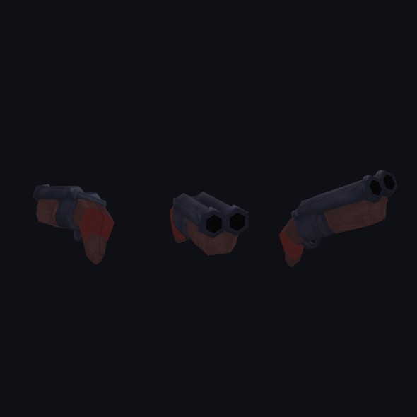 LowPoly Handpainted Shotgun