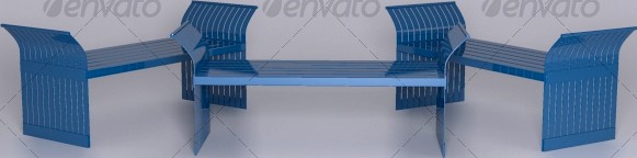 4&#x27; Steel Backless Bench