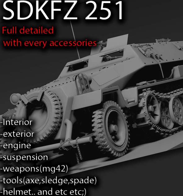 Sdkfz 251 High poly