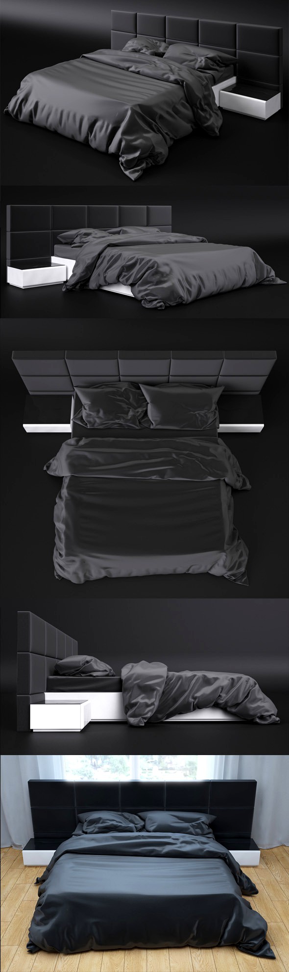 Bed sicilia premium 3D Model