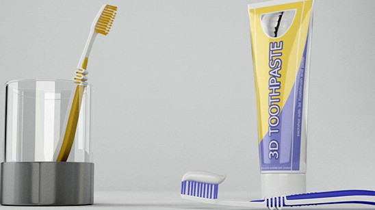 Toothbrush And ToothPaste Packshot
