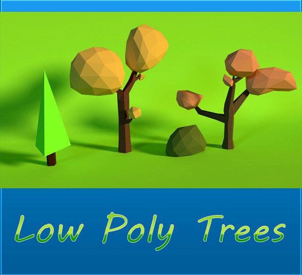 LowPoly Trees .Pack2