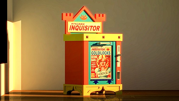 ?artoon Newspaper cabinet