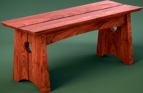 Stylish Contemporary Wooden Bench