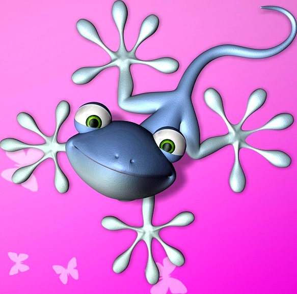 Cartoon Geko Rigged