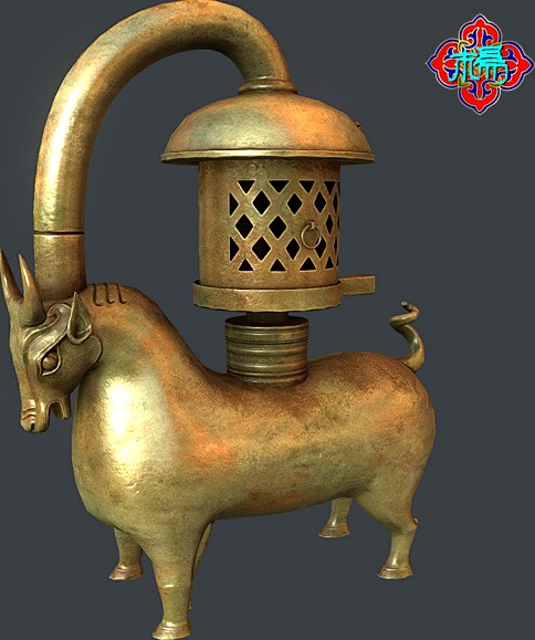 Bronze Bull lamp