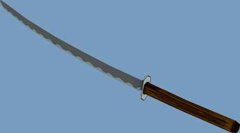 Low poly Samurai Sword