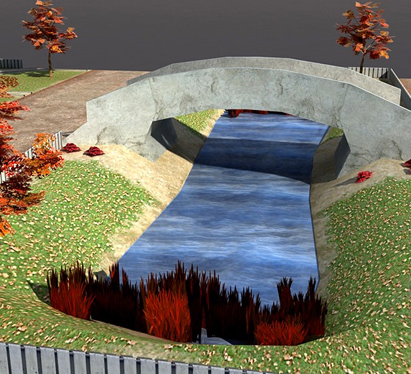 Low poly Park Autumn