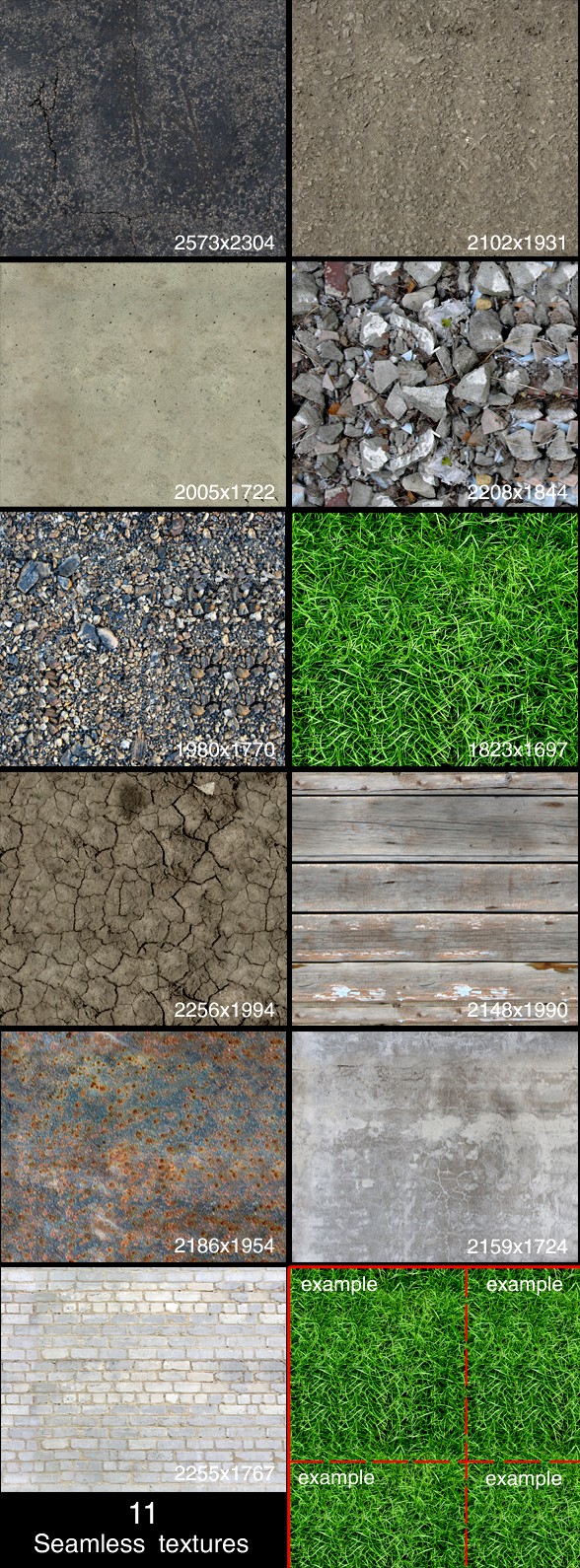 11 seamless textures