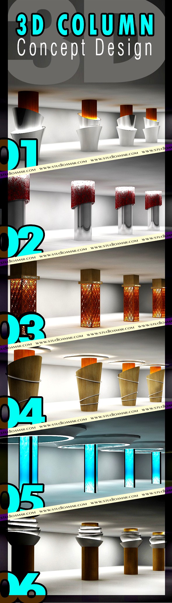 3D Column Concept Design 124