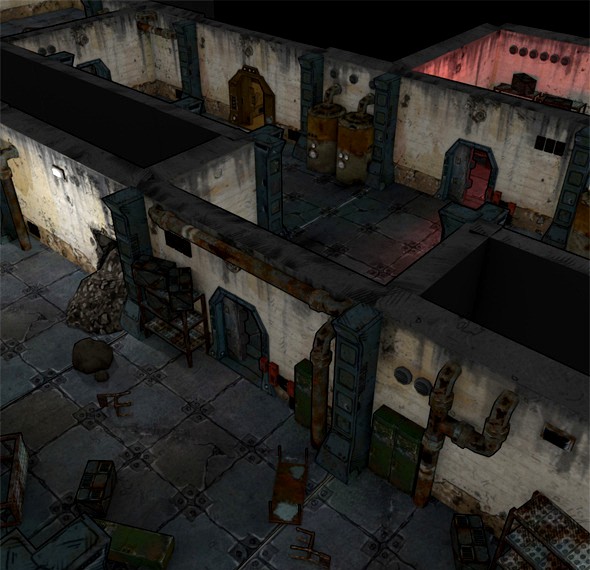 LOW POLY MODULAR POSTAPO UNDERGROUND SET