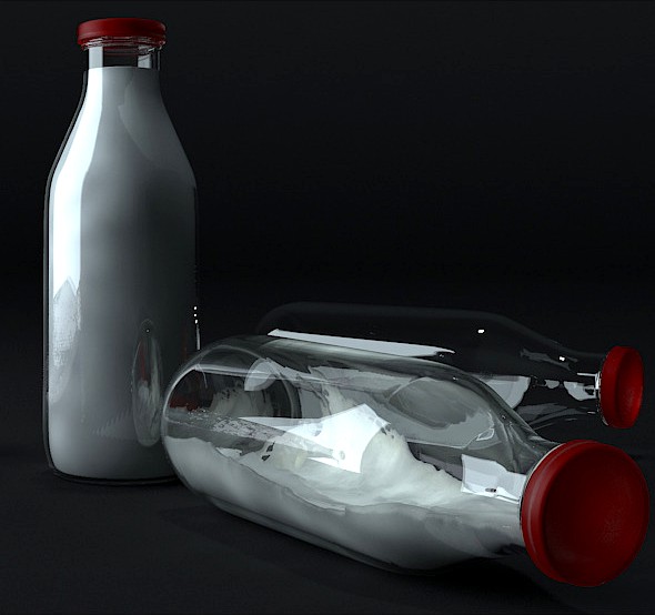 Glass Milk bottle