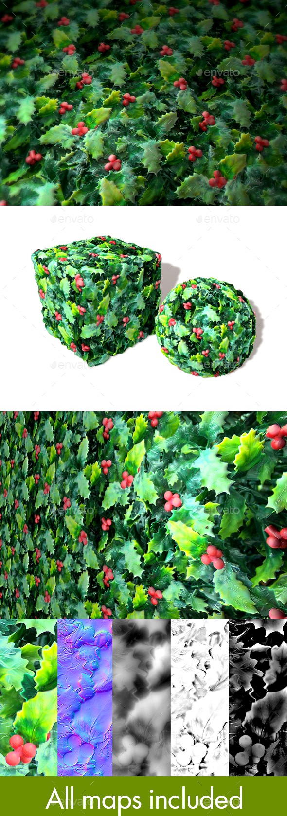 Plastic Holly Seamless Texture