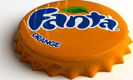 Fanta Orange Bottle Tin Cap