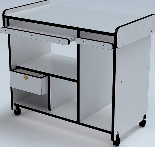 Computer Table 03 3D Model