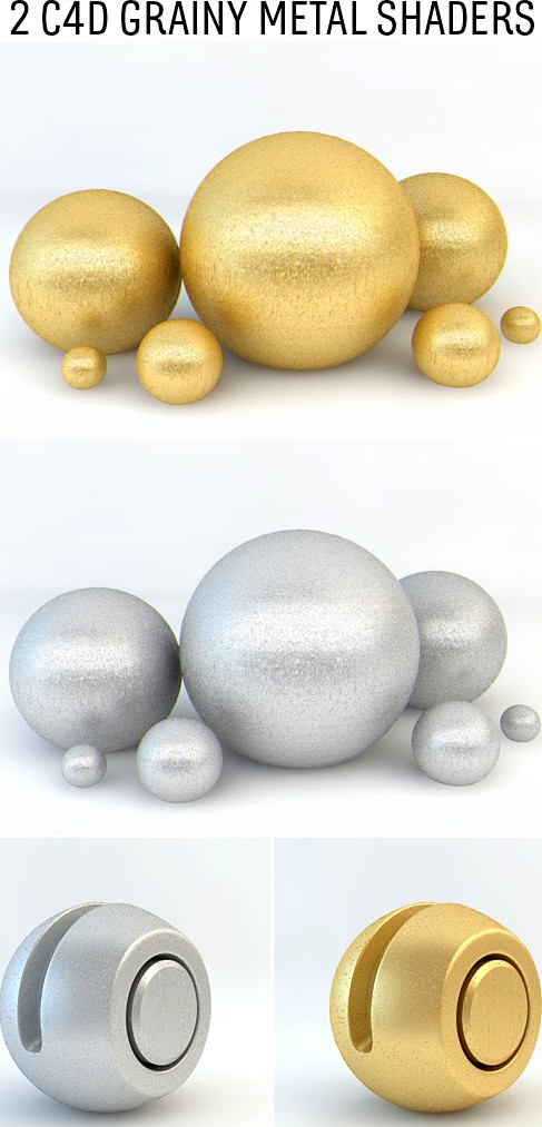 Grainy Metal Shaders for C4D