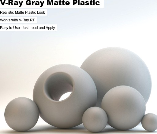 V-Ray Gray Matte Plastic