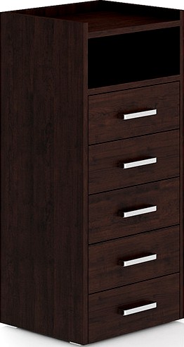 Tall Wooden Cabinet with Five Drawers