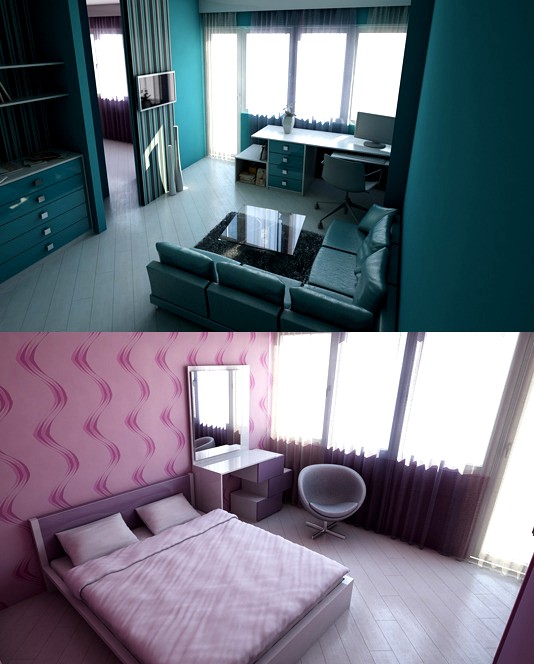 Livingroom &amp; Bedroom