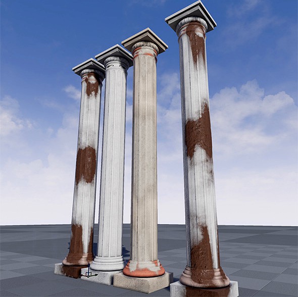 High Quality Greek Pillar UE4