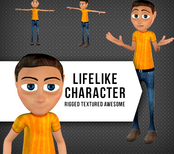 Rigged and Textured Character for Animation