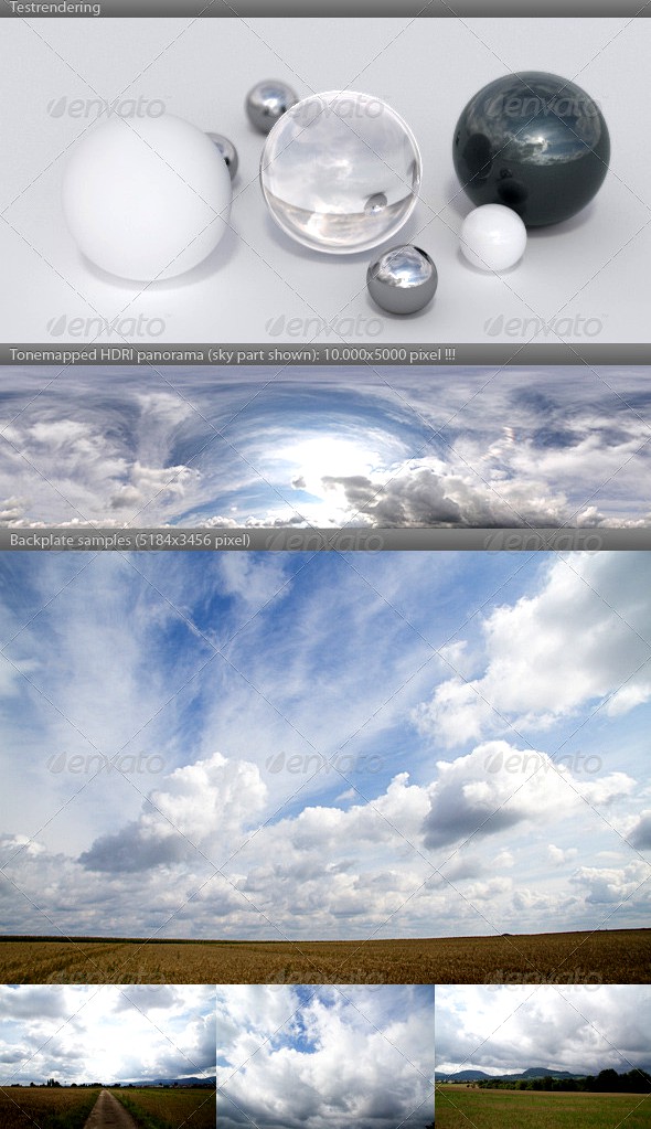HDRI spherical sky panorama -1012 - cloudy sky