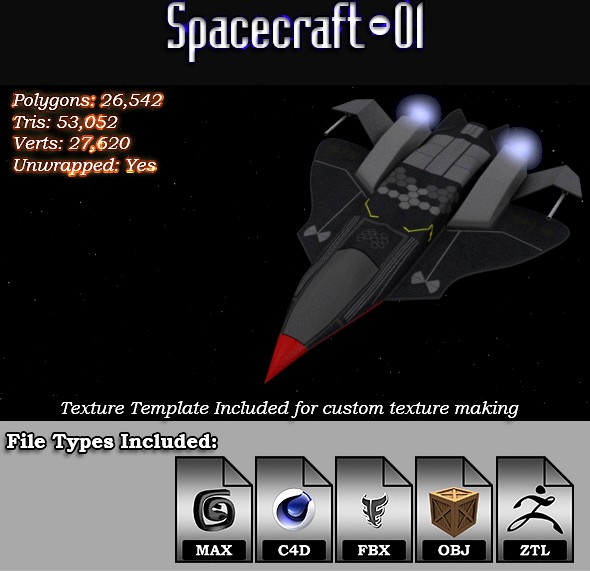 Spacecraft - 01 3D Model