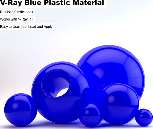 V-Ray Blue Plastic Material