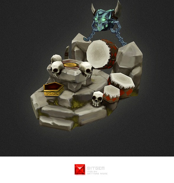 Low Poly RTS Orc Altar