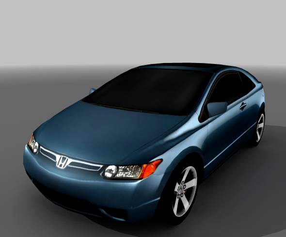 Honda Civic SI Lowpoly with HighRes Maps