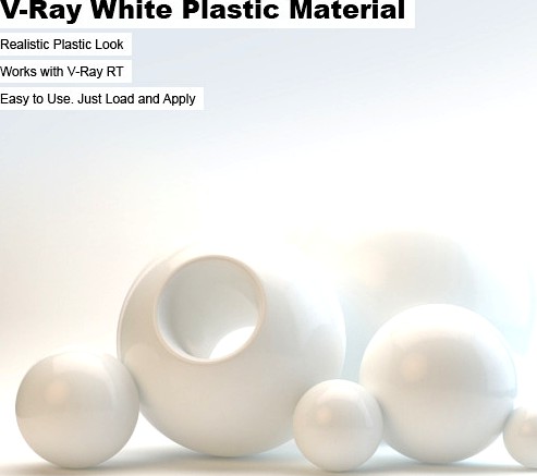 V-Ray White Plastic Material