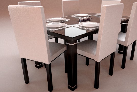 Realistic Dinning Furniture Set