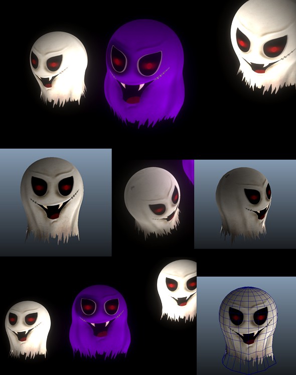 Low Poly Ghost - Maya 3D