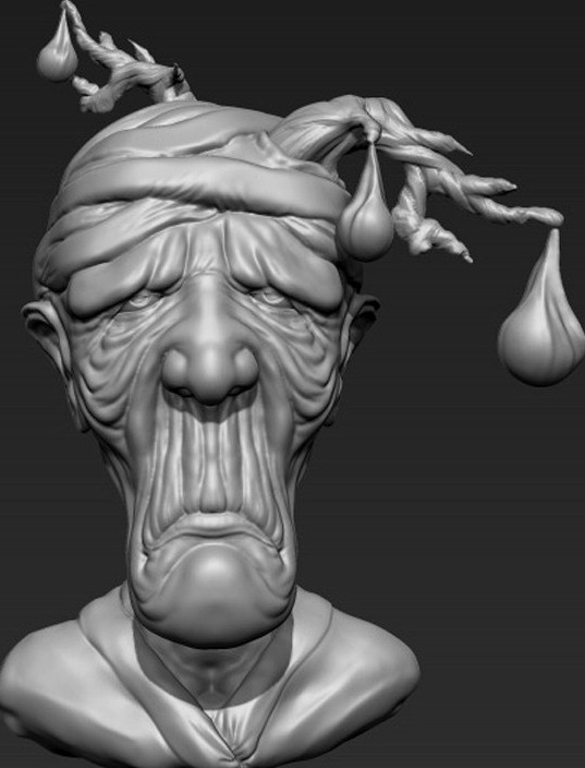 Old Man Bust