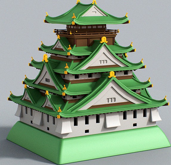 Cartoon Osaka Castle
