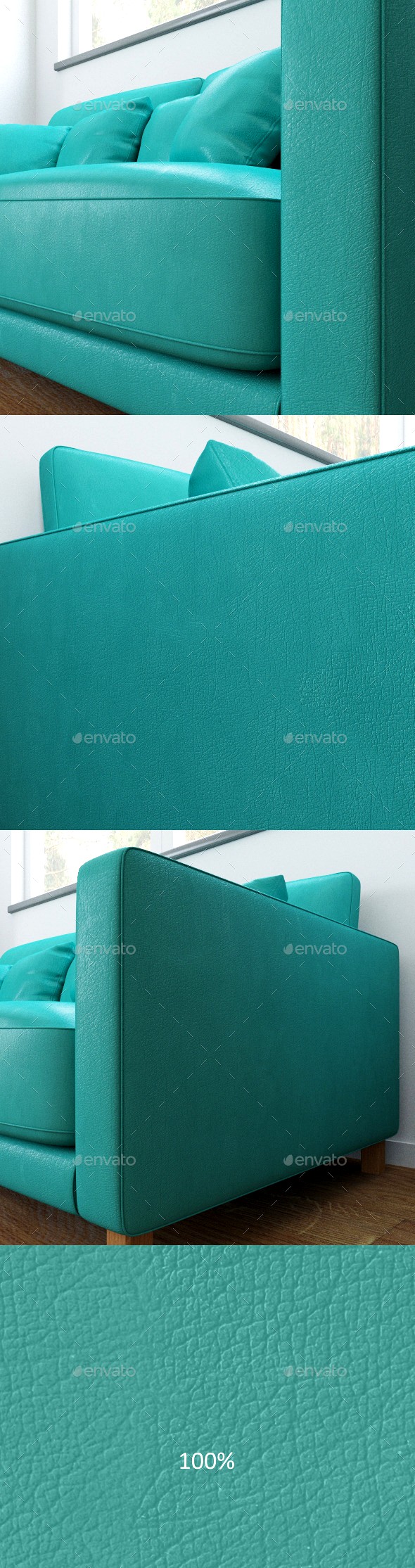 Mint color leather texture