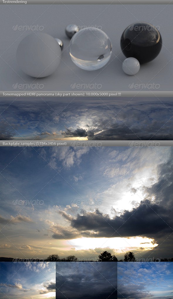 HDRI spherical sky panorama -1901- spring evening