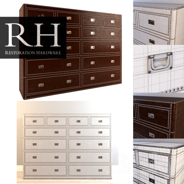 RH MARSEILLES 12-DRAWER DRESSER