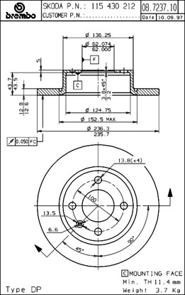 brake autocad 3D modeling