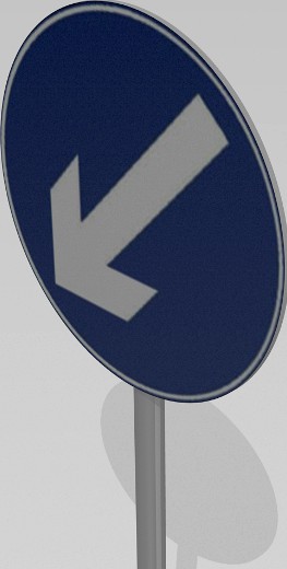 Keep left sign
