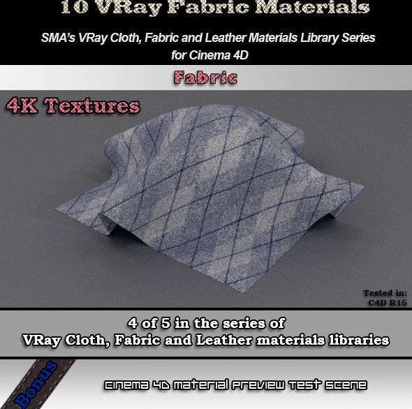 Vray Fabrics Material Pack for Cinema 4D