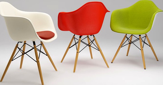 Photoreal Eames Chair - DAW + vray materials