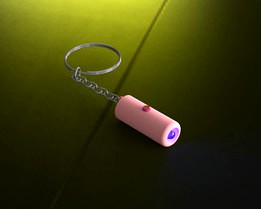 Pocket LED flashlight with keychain