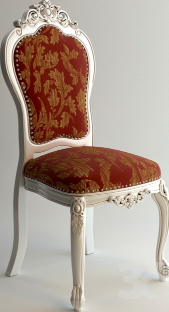 White baroque chair
