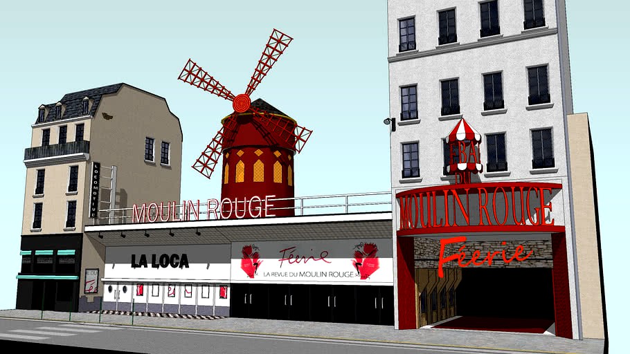 The Moulin Rouge ( Completely 3D - Sketchup model )